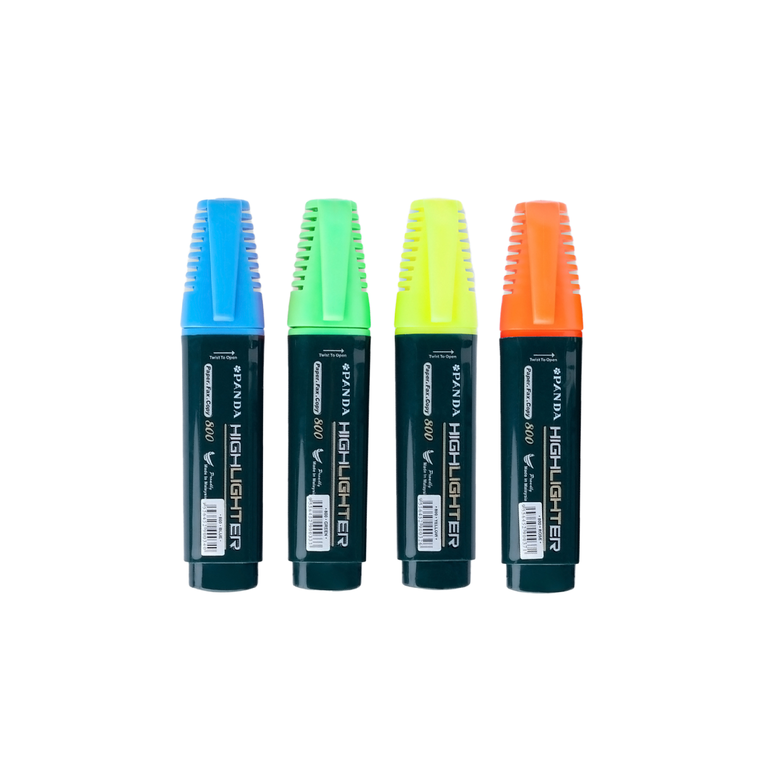 PANDA Textsurfer Classic Highlighter, Chisel Tip, 04/Pack (800-4)