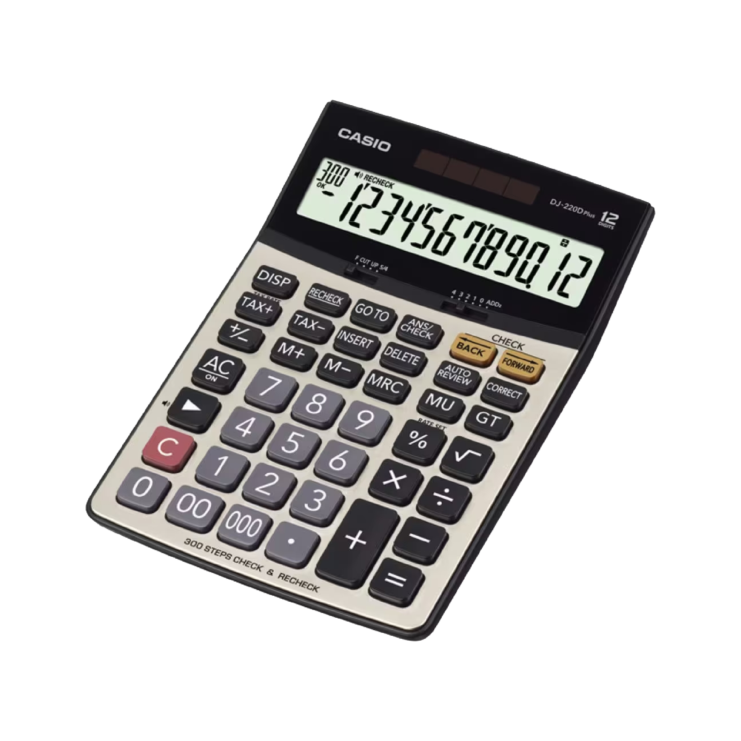 Casio 12-Digit Calculator, Desktop Type (DJ-220D Plus)