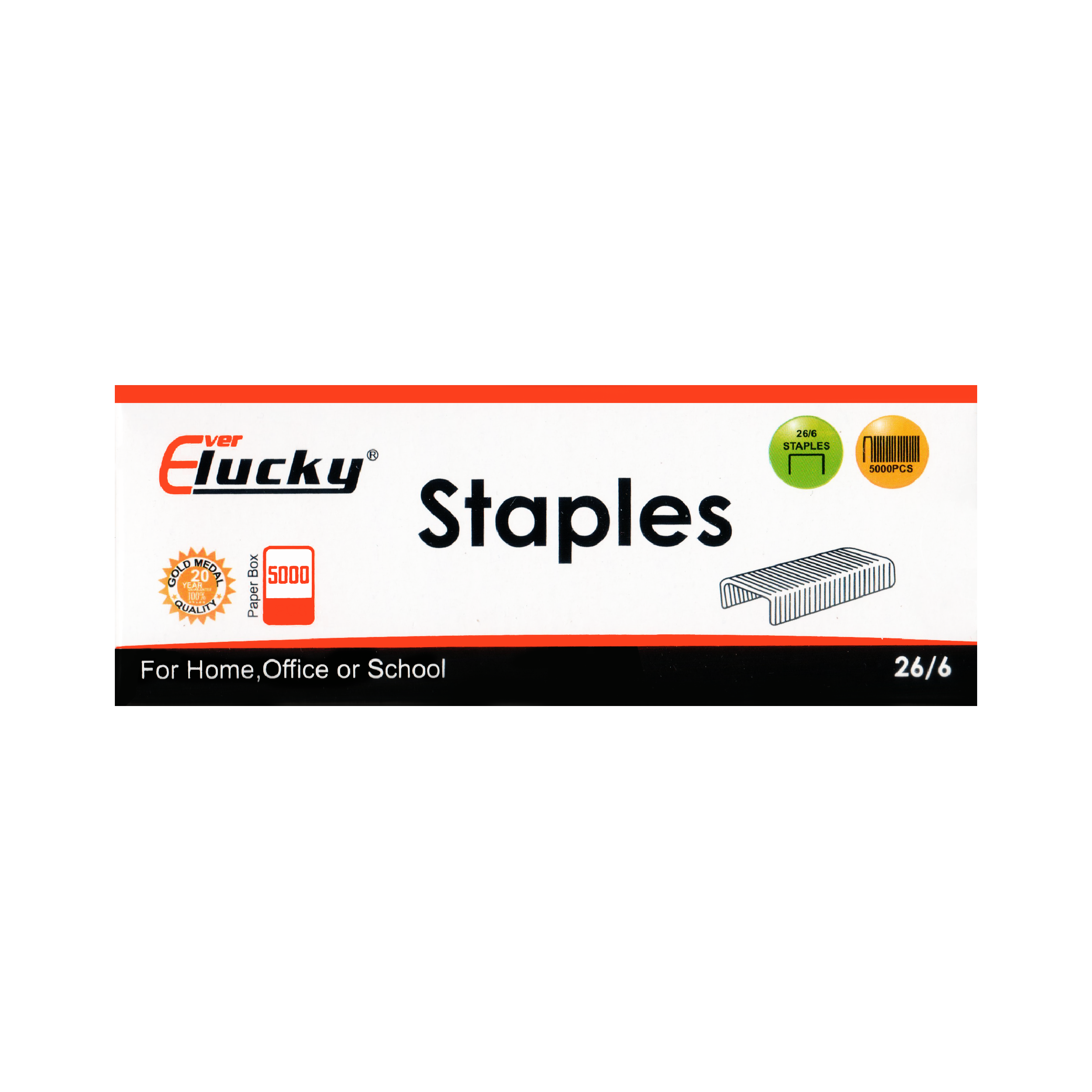 Everlucky Staples, 5000/Box (No.26/6)