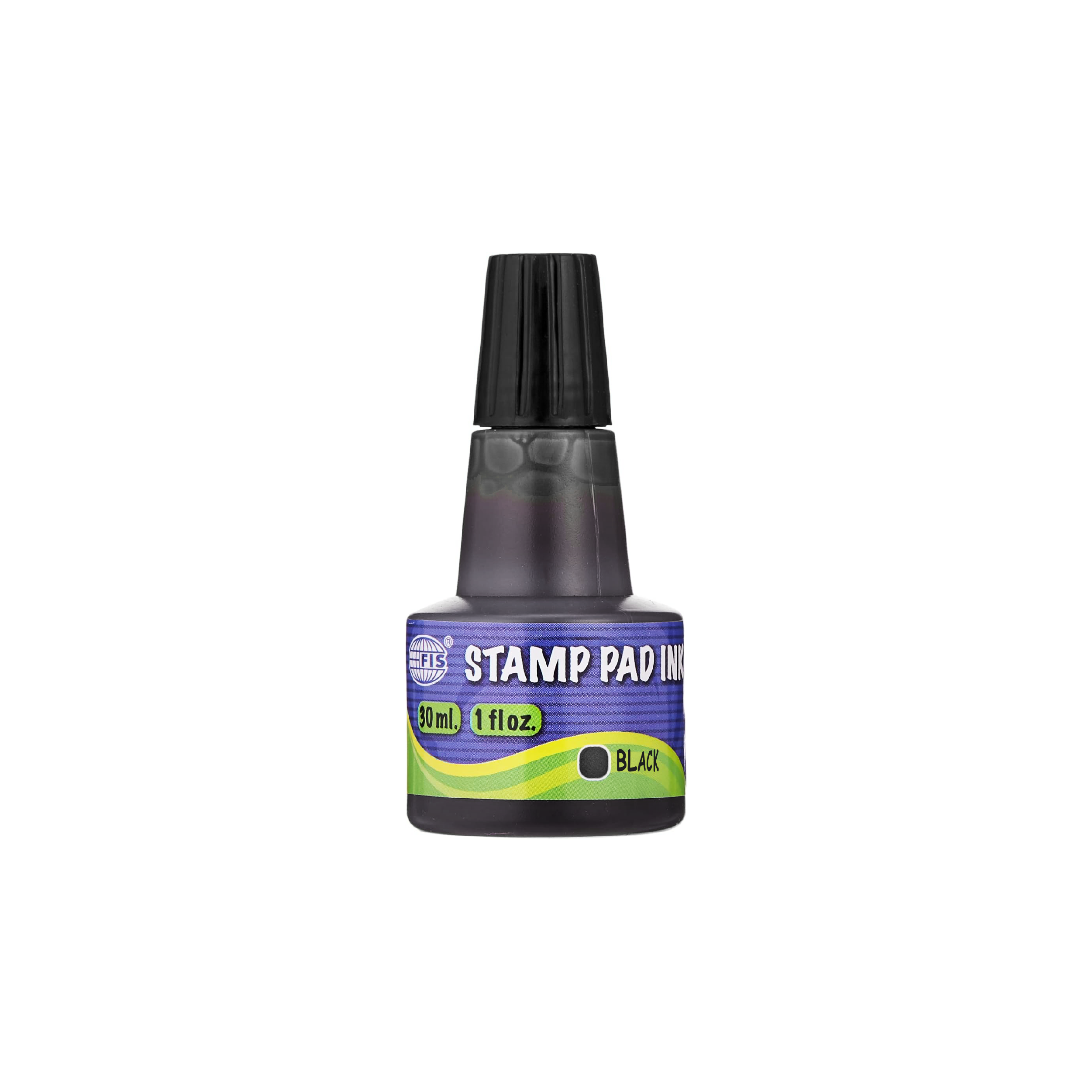 FIS Stamp Pad Ink, 30ml, Black (FSIK030BK)