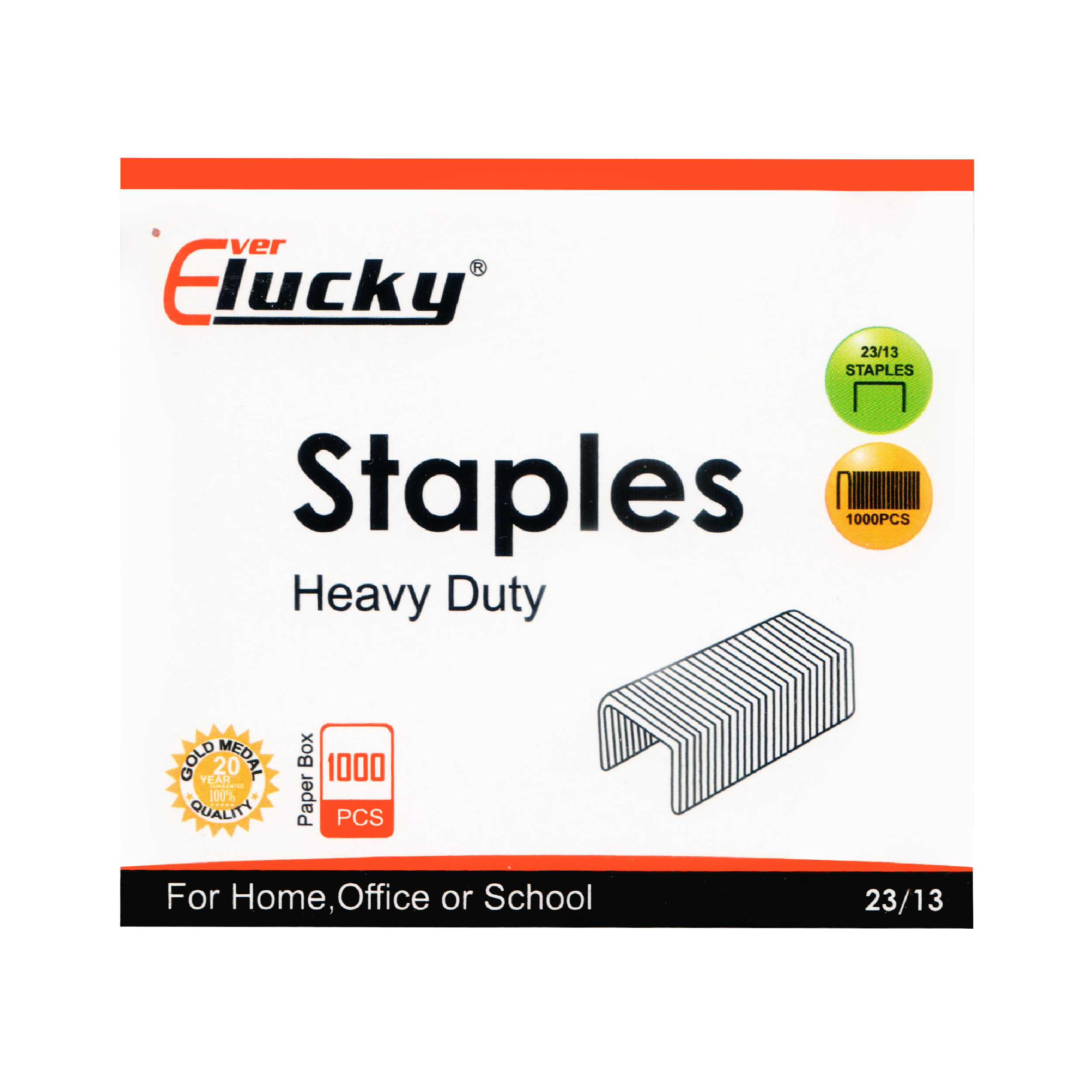 Everlucky Staples, 1000/Box (No.23/13)