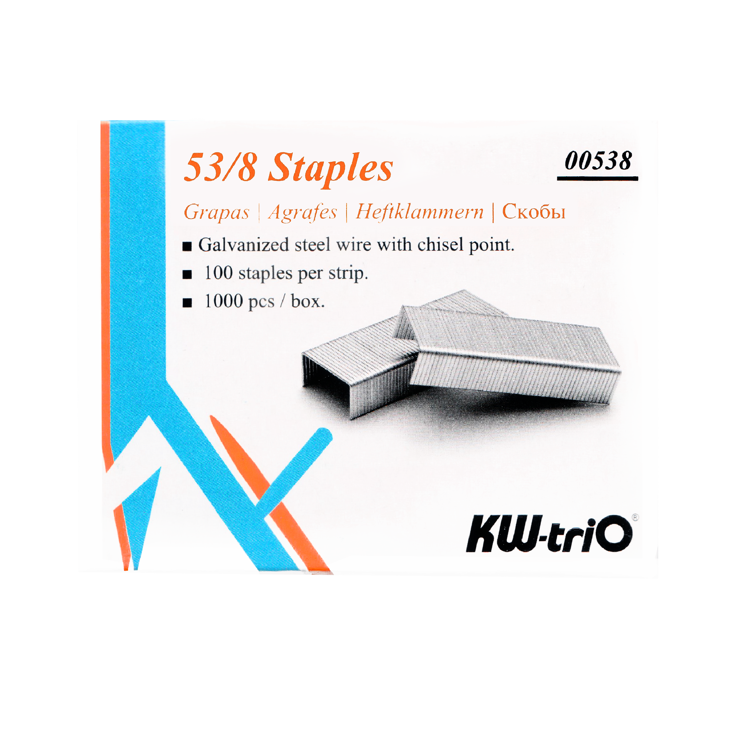 KW-triO Staples, 1000/Box (No.53/8)
