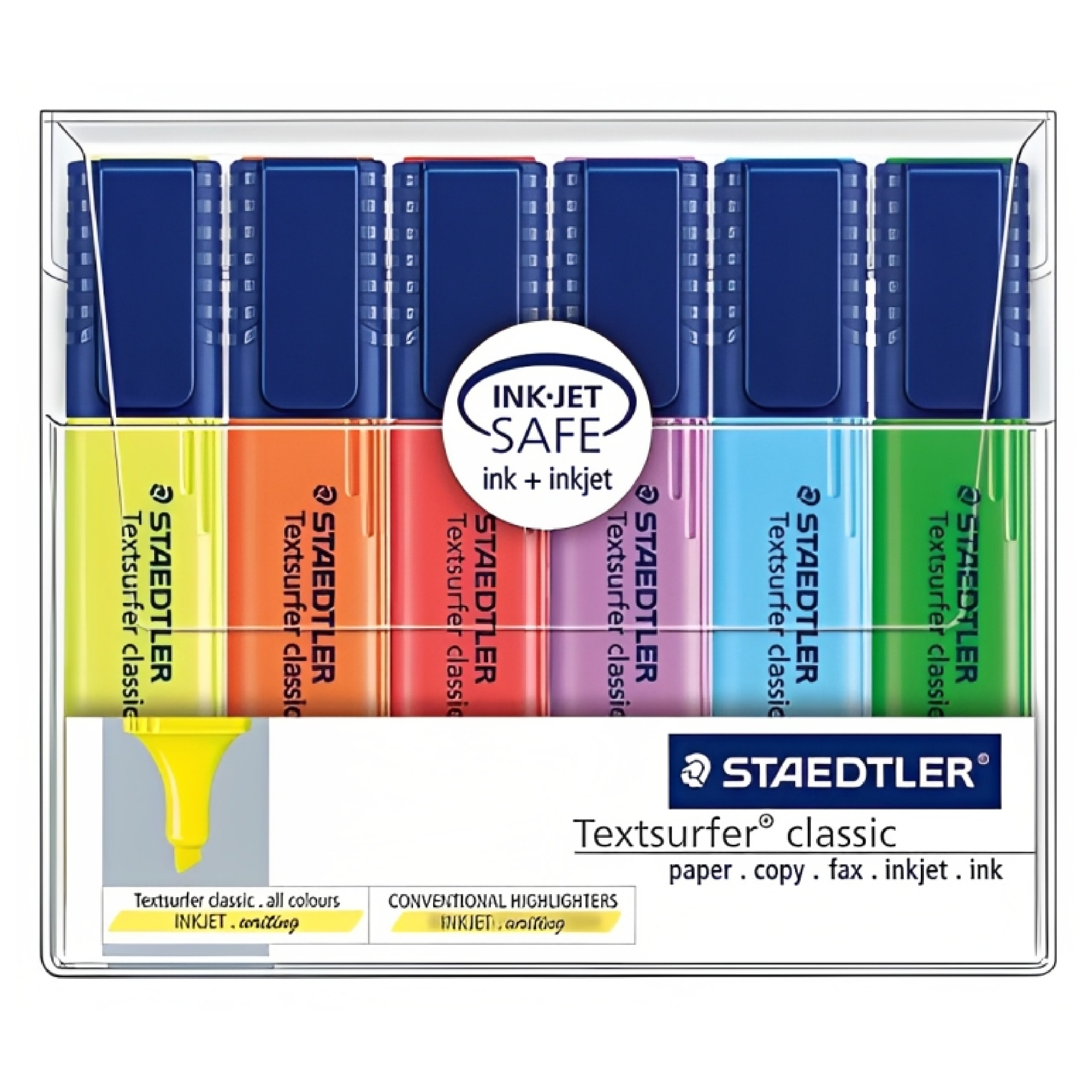 Staedtler Textsurfer Highlighter, Chisel Tip, 06/Pack (364-WP06)