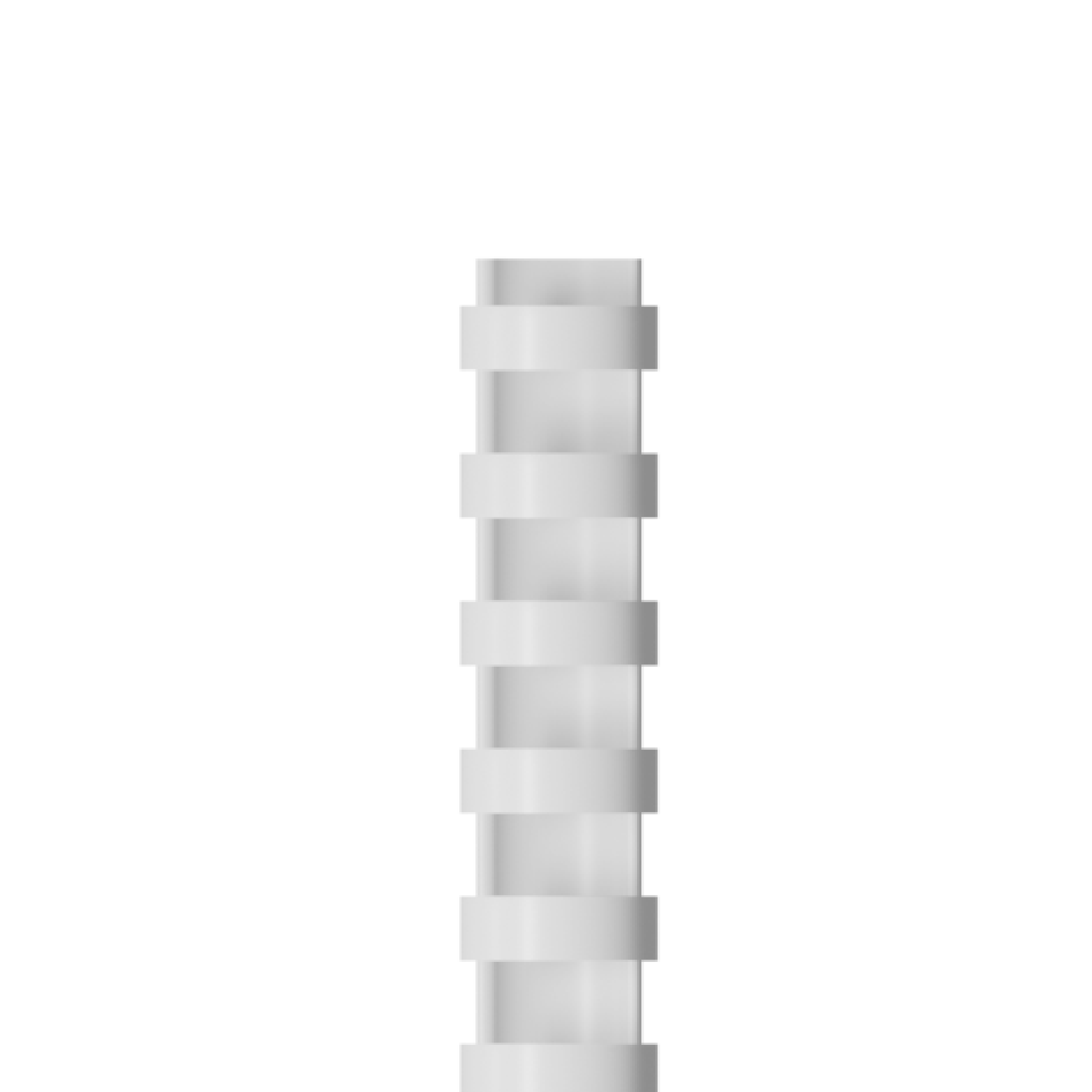 RAADO 18mm Plastic Spiral Binding Comb, White