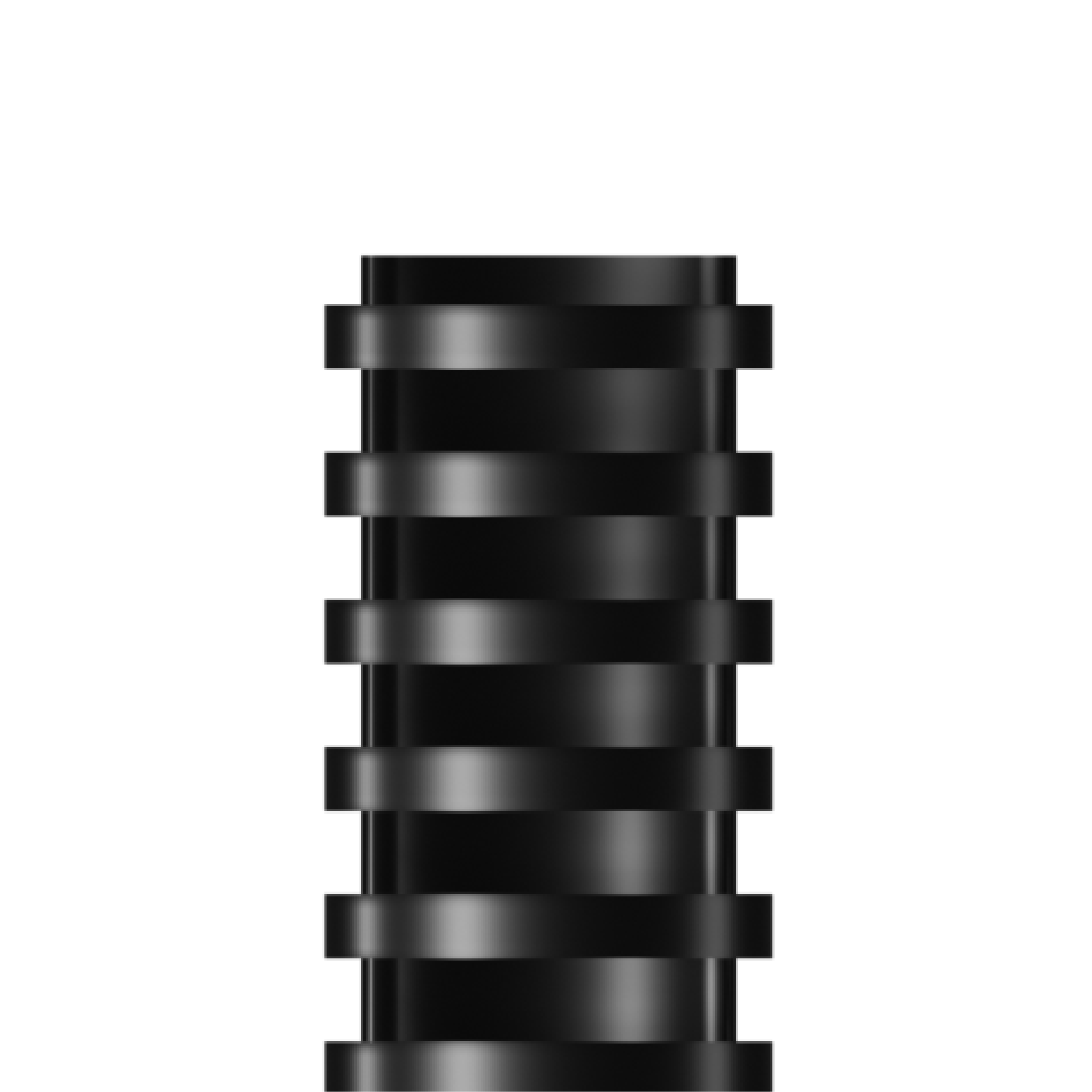 RAADO 45mm Plastic Spiral Binding Comb, Black