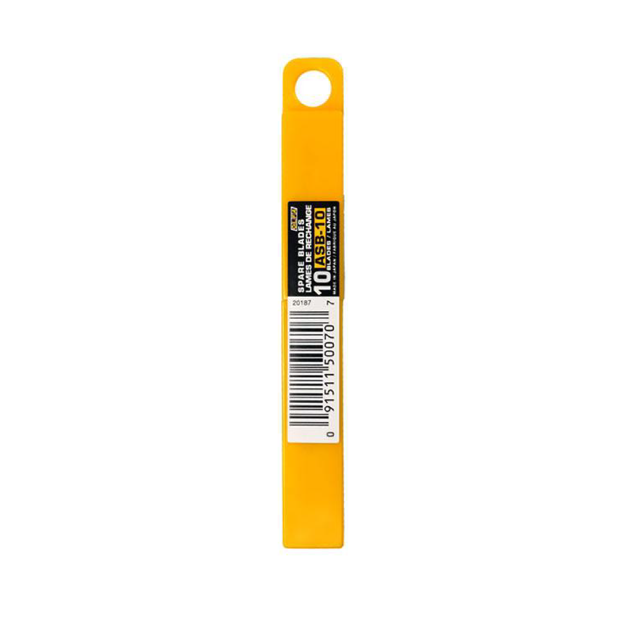 Olfa Standard Snap Blades, 9mm, Silver, 10Blades/Tube (ASB-10)