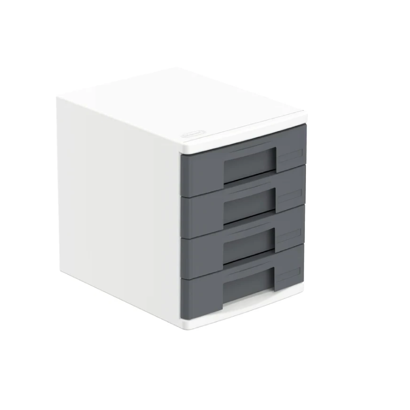 Cosmoplast 4 Tiers File Cabinet, A4 Drawers, L 34cm x W 26.5cm x H 32cm, Dark Grey (IFHHST560)