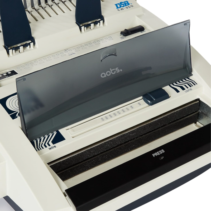 DSB Binding Machine 2-in-1, Plastic and Metal, Comb+Wire (CW-350)