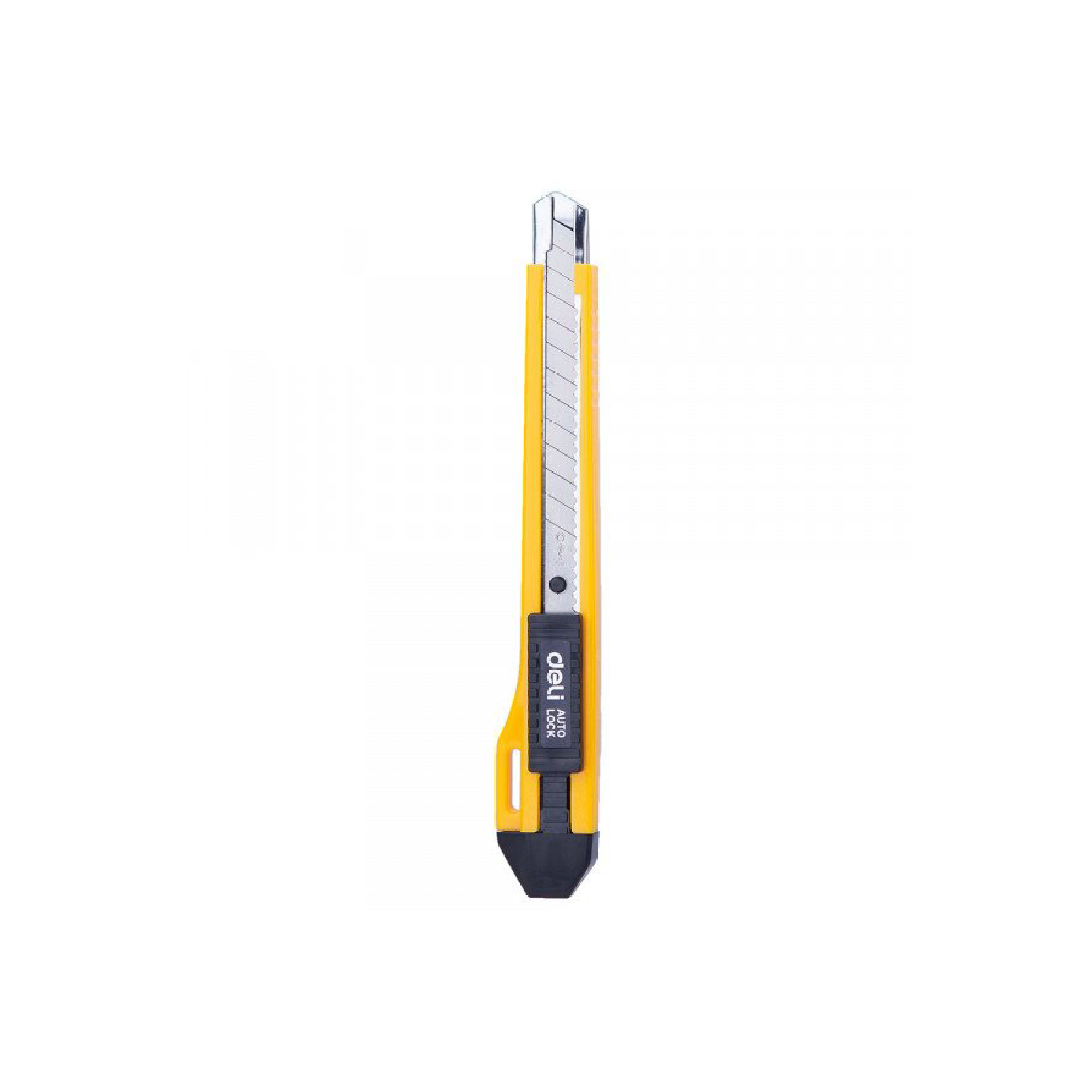 deli Auto-Lock Retractable Cutter, Yellow, (E-2031)
