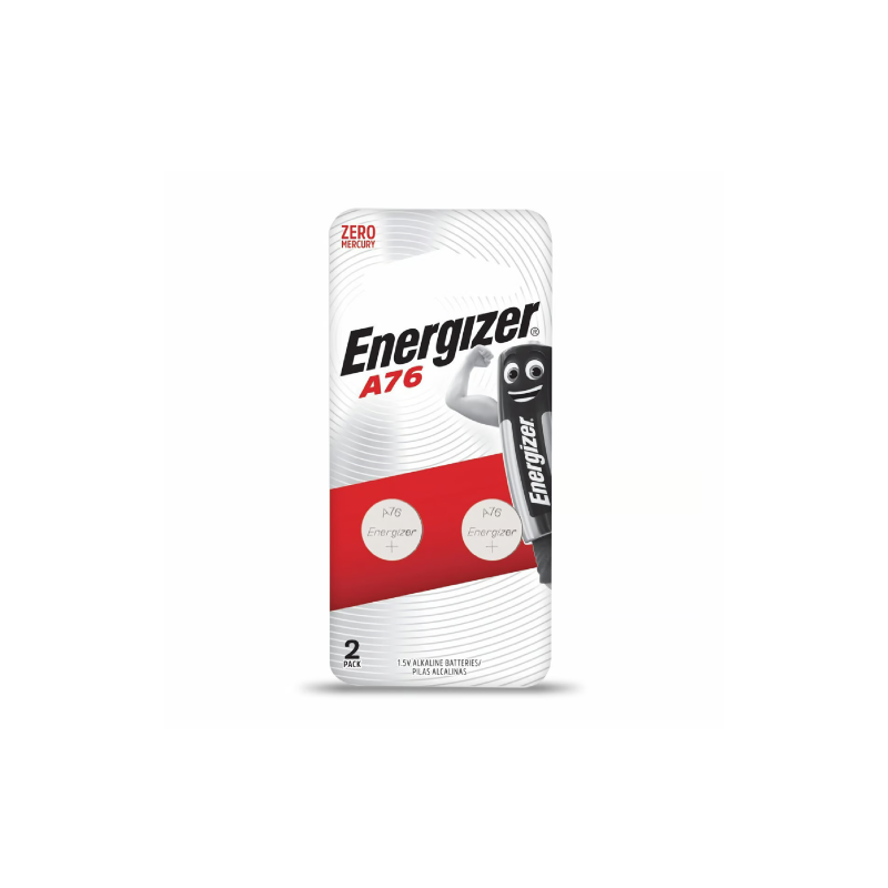 Energizer A76/LR44 Battery, 2/Pack