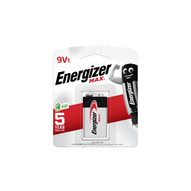 Energizer MAX 9V Battery, 1/Pack (522 BP1)