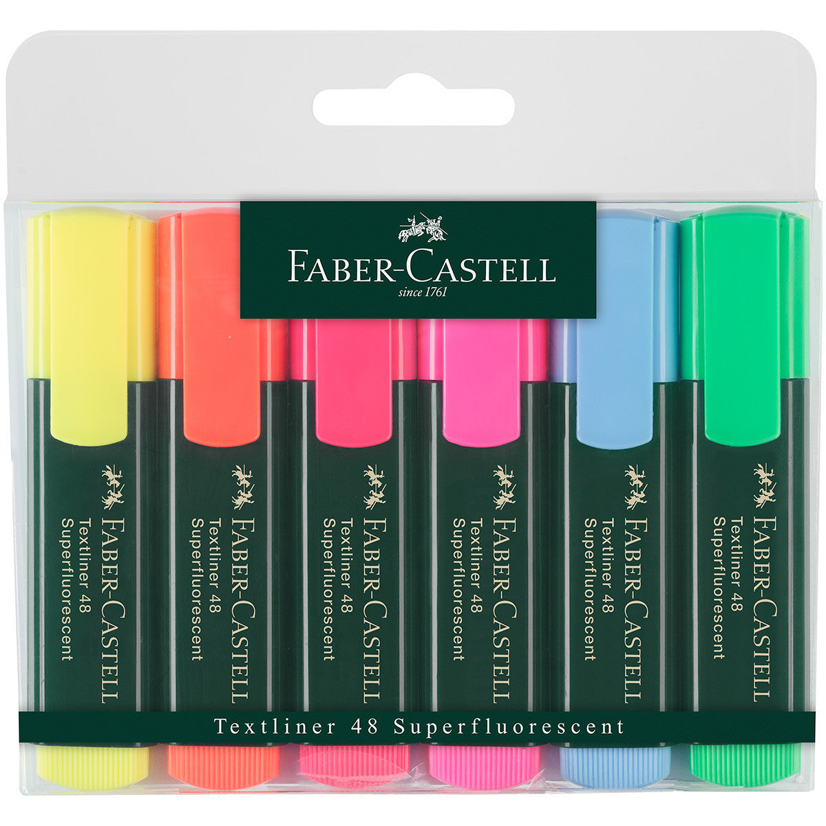 Faber-Castell Textliner Highlighter, Chisel Tip, 06/Pack (1548)