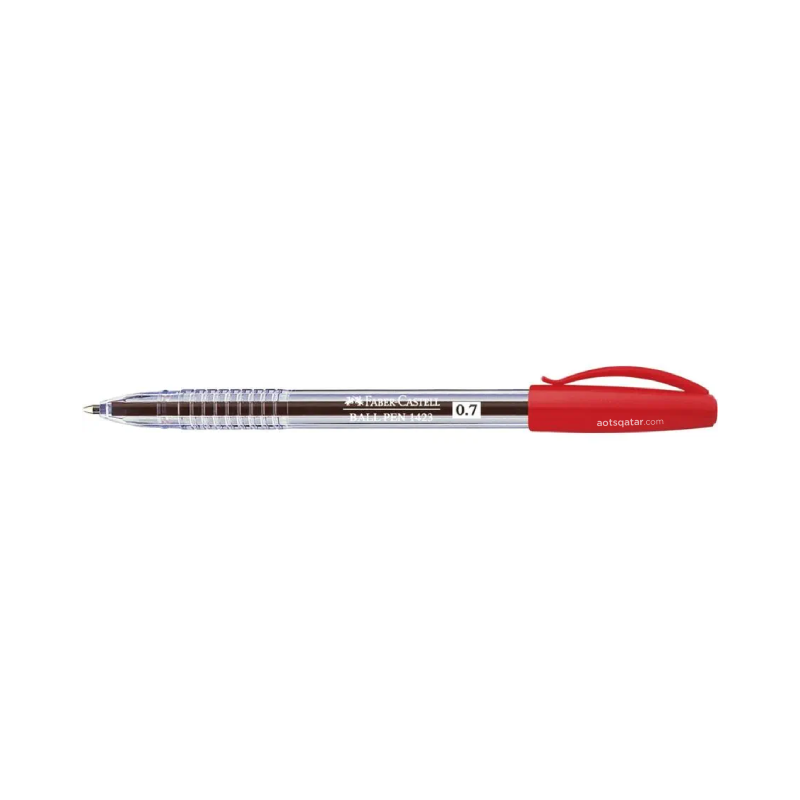Faber-Castell 1423 Ballpoint Pen in Red Color available in Pack of 50