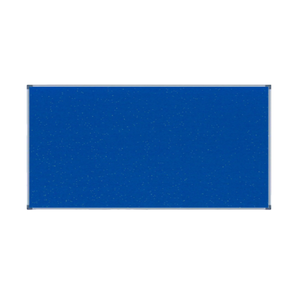 Felt Notice Board, Aluminum Frame, Blue, 120cm x 240cm