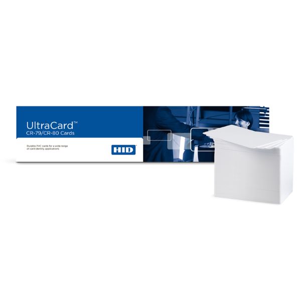 HID UltraCard CR-79/CR-80 Cards, 100Cards/Pack, 5Pack/Box