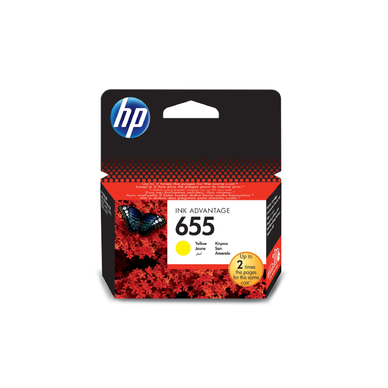 HP 655 Yellow Ink Cartridge (CZ112AE)