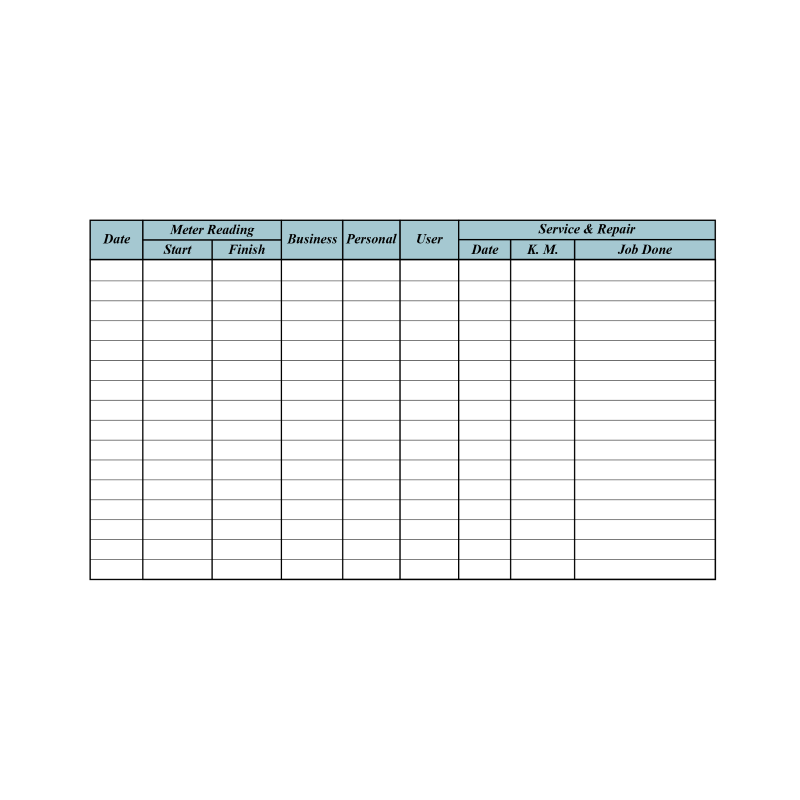 FIS Vehicle Log Book, A5, 96 Sheets (FSCL-LOG)