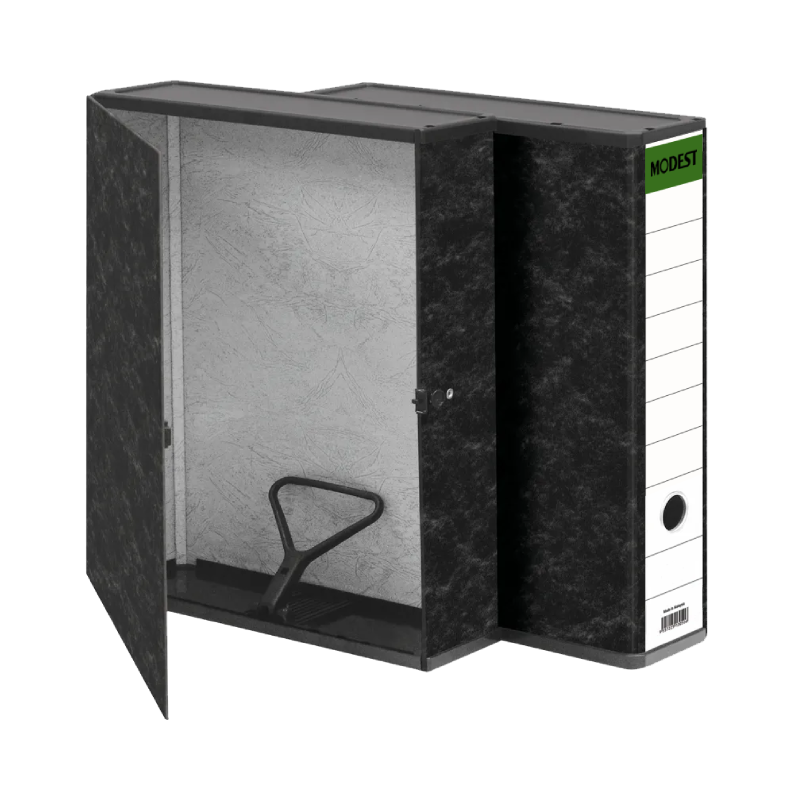 MODEST Rigid Closed Box Type Box File, F/S, Black (MS 311)