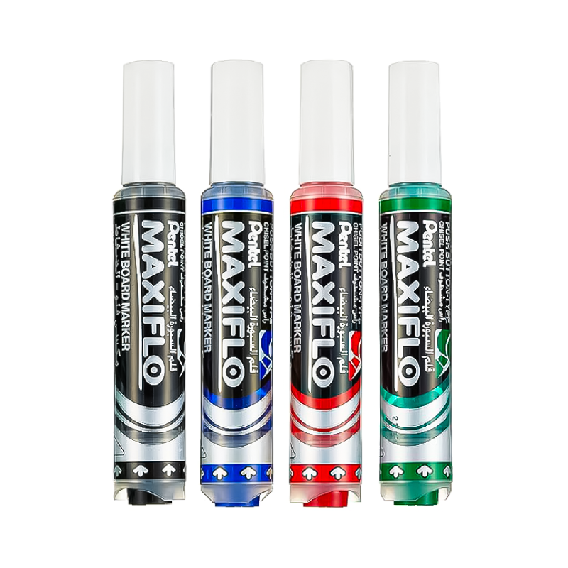 Pentel MAXIFLO Whiteboard Marker Pen, Chisel Tip (MWL6)