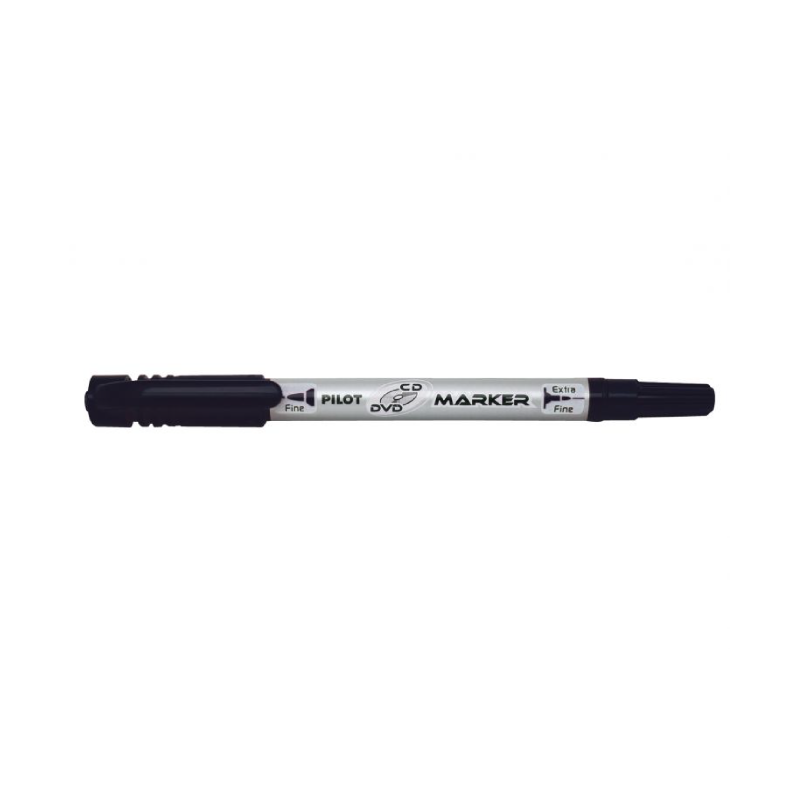 Pilot CD/ DVD Twin Marker with an Extra Fine and Fine Point in Black Ink