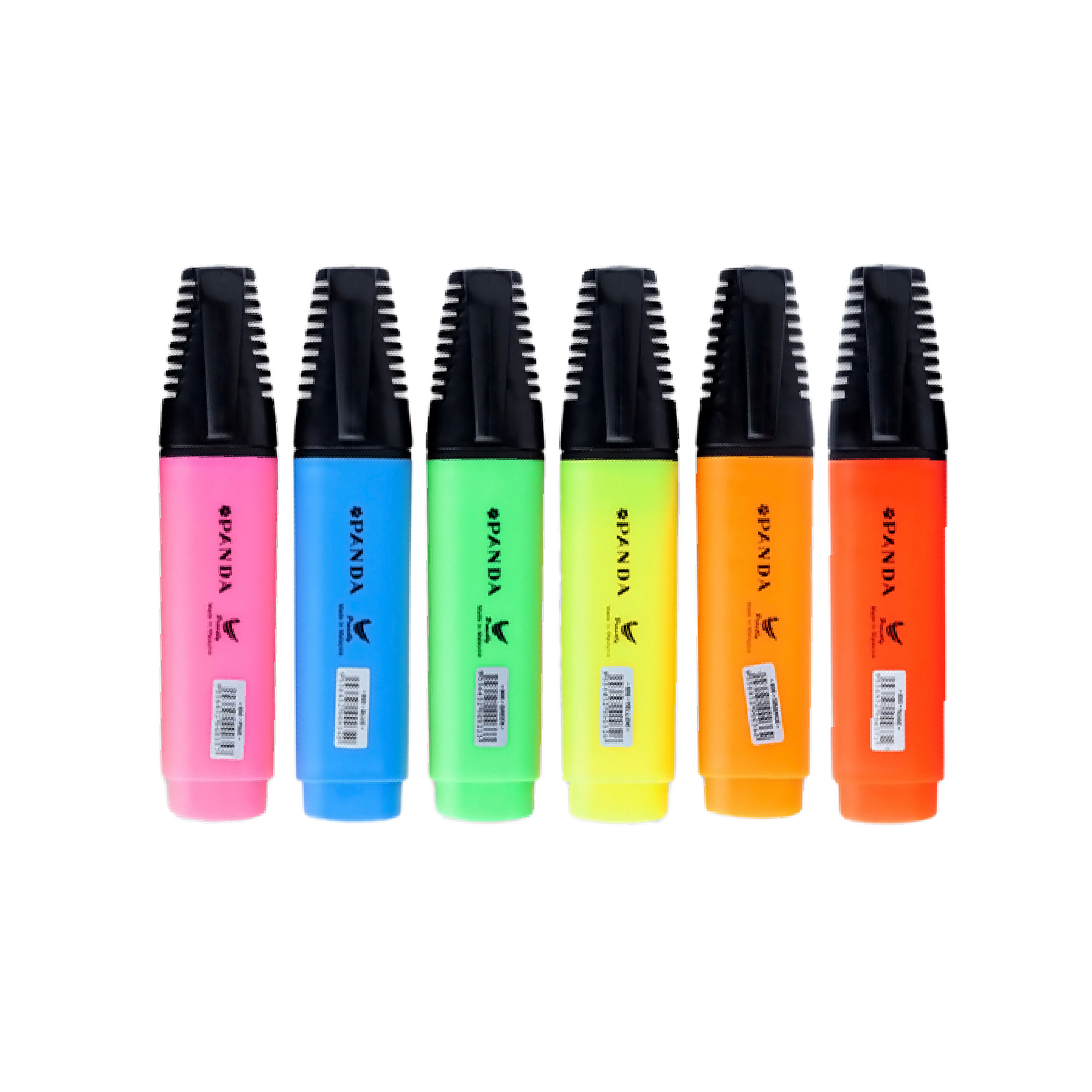 PANDA Textsurfer Classic Highlighter, Chisel Tip, 06/Pack (800-6)