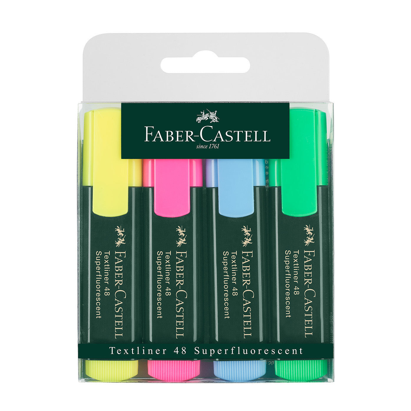 Faber-Castell Textliner Highlighter, Chisel Tip, 04/Pack (1548)