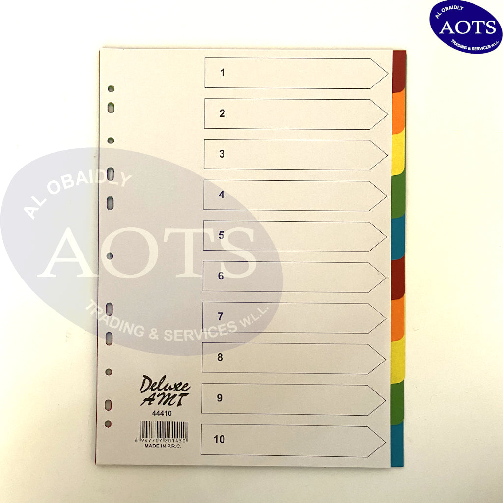 Divider 1 - 10 Colour without Numbering