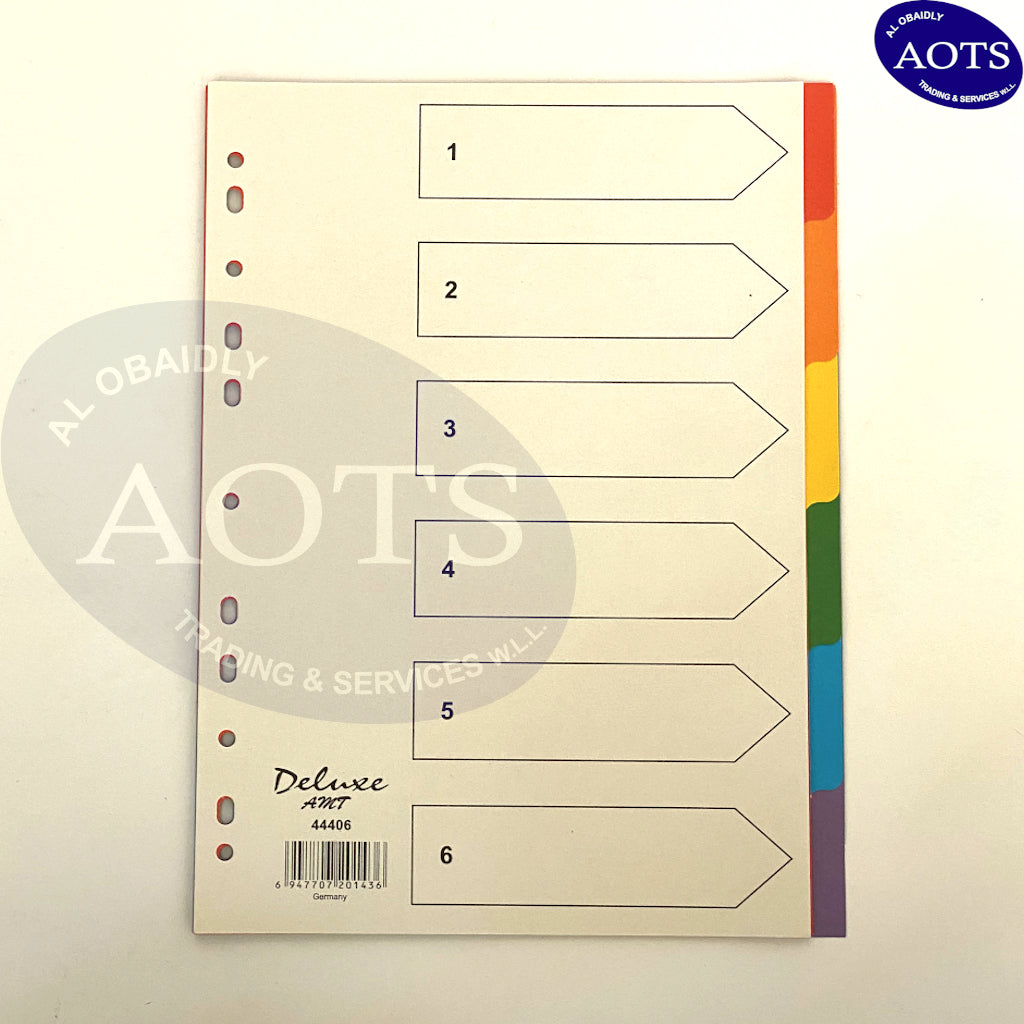 Divider 1 - 6 Colour without Numbering