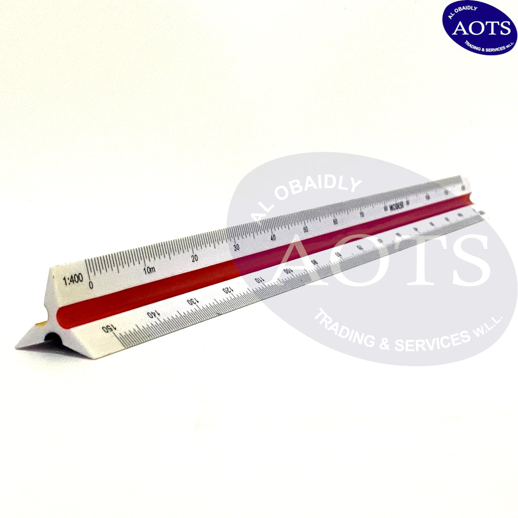 Modest Ruler Plastic Three Sided 30cm