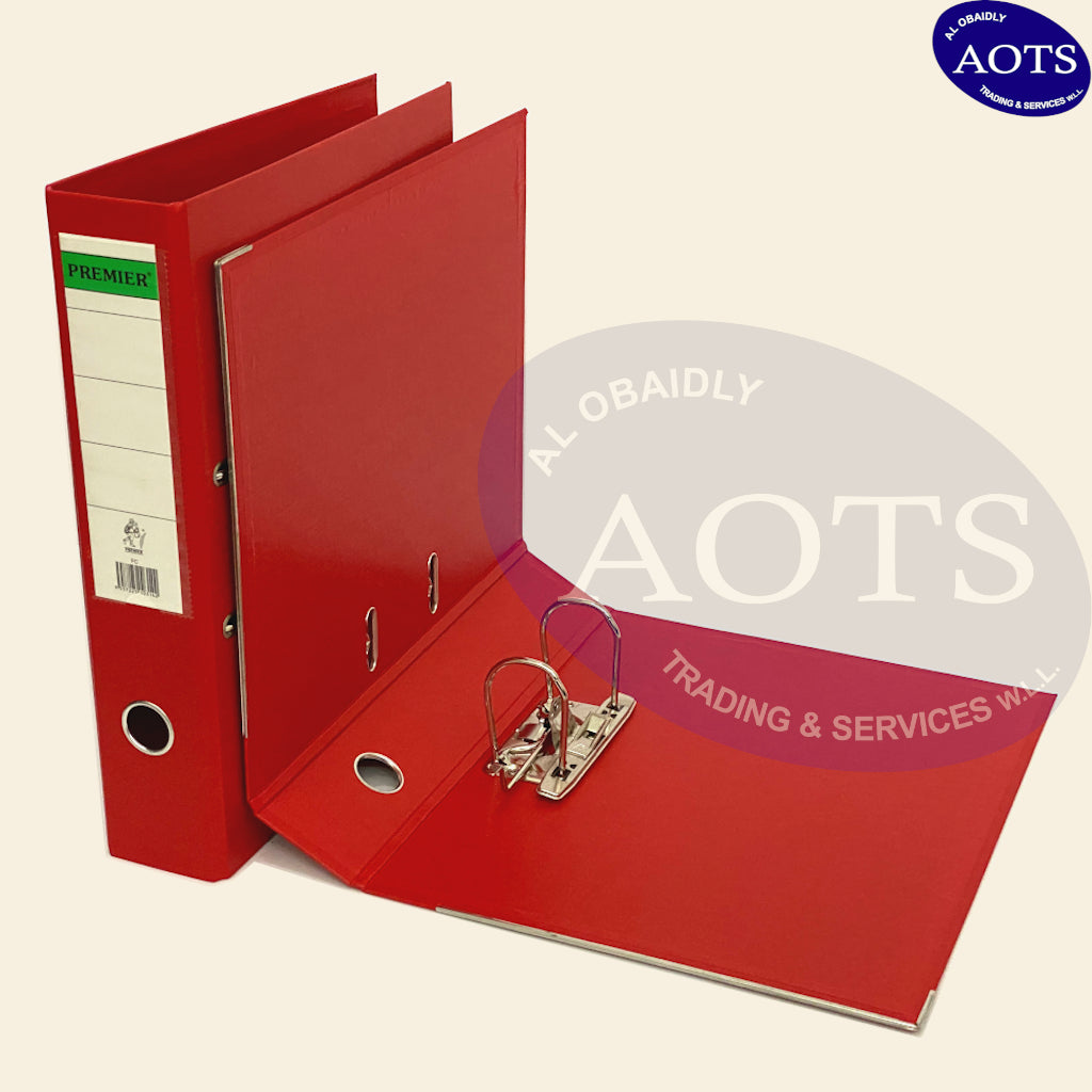Premier Lever Arch File - FS 3" PVC Red