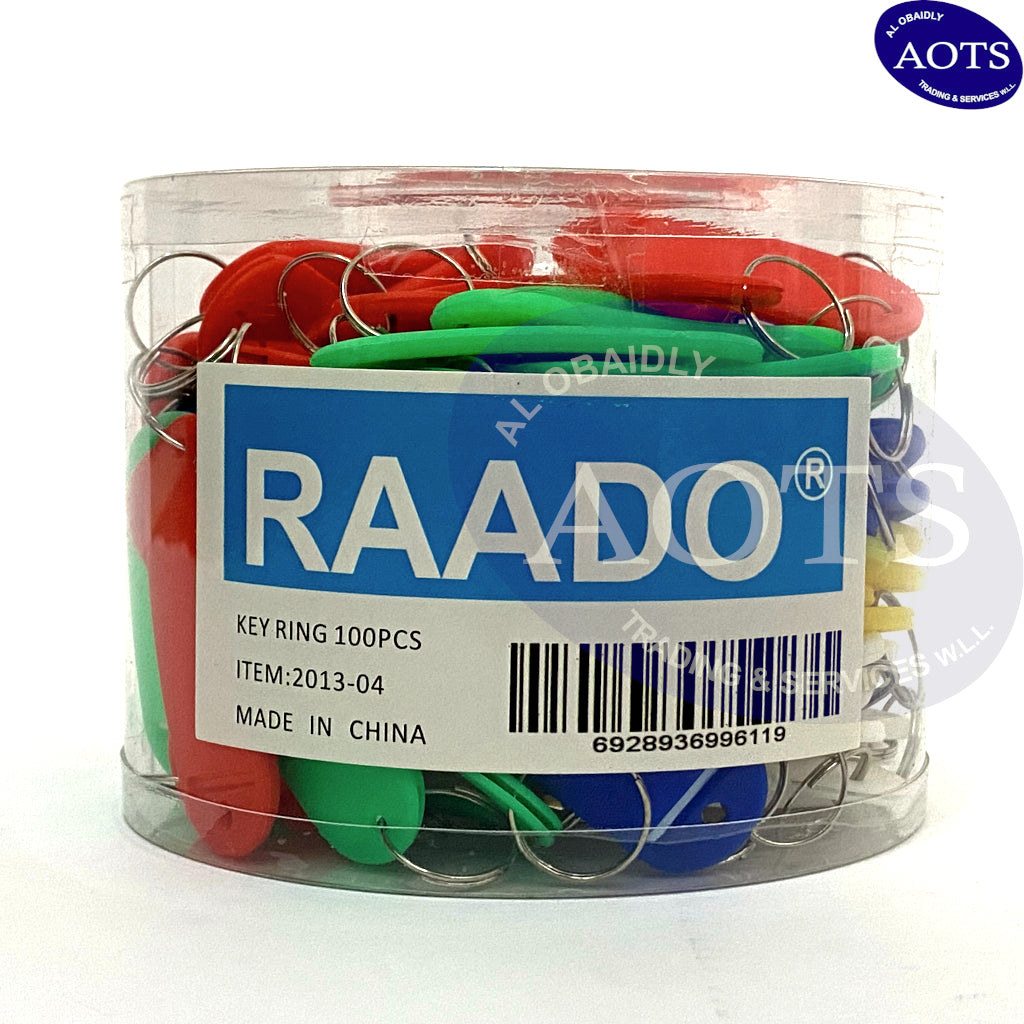 RAADO PVC Key Tags, 100Keys/Pkt (2013-04)