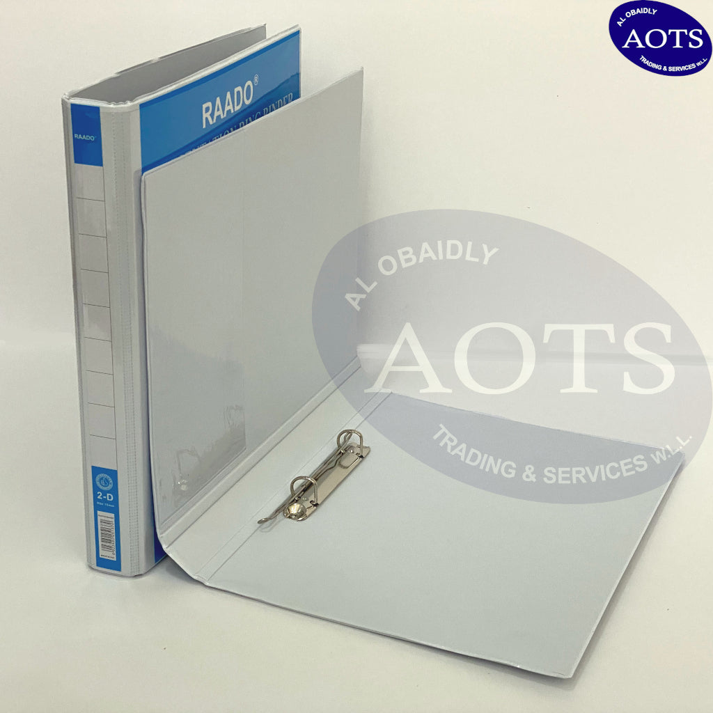 RAADO 2" 2-Ring Presentation Binder, White