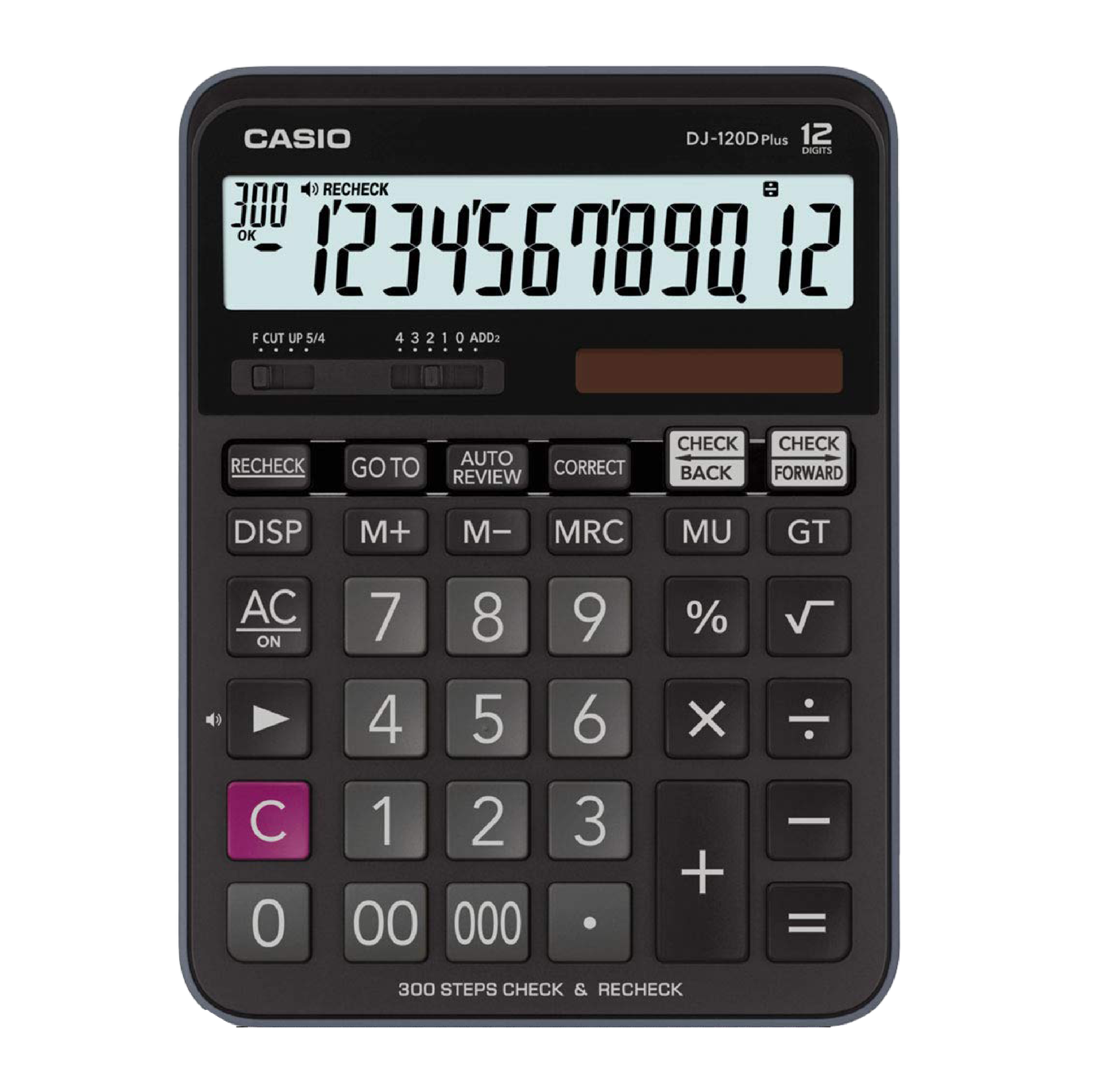 Casio 12-Digit Calculator, Desktop Type (DJ-120D Plus)