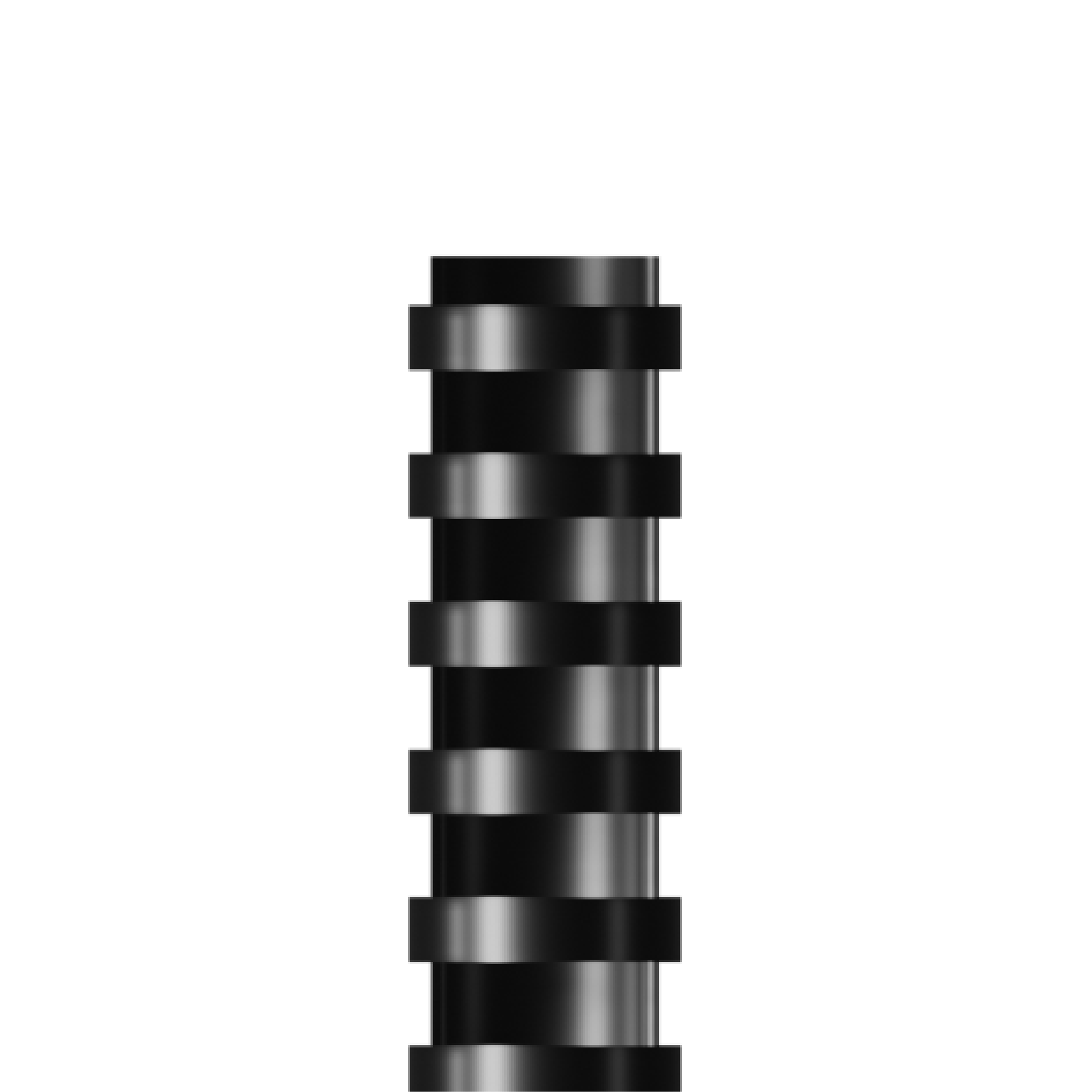RAADO 25mm Plastic Spiral Binding Comb, Black