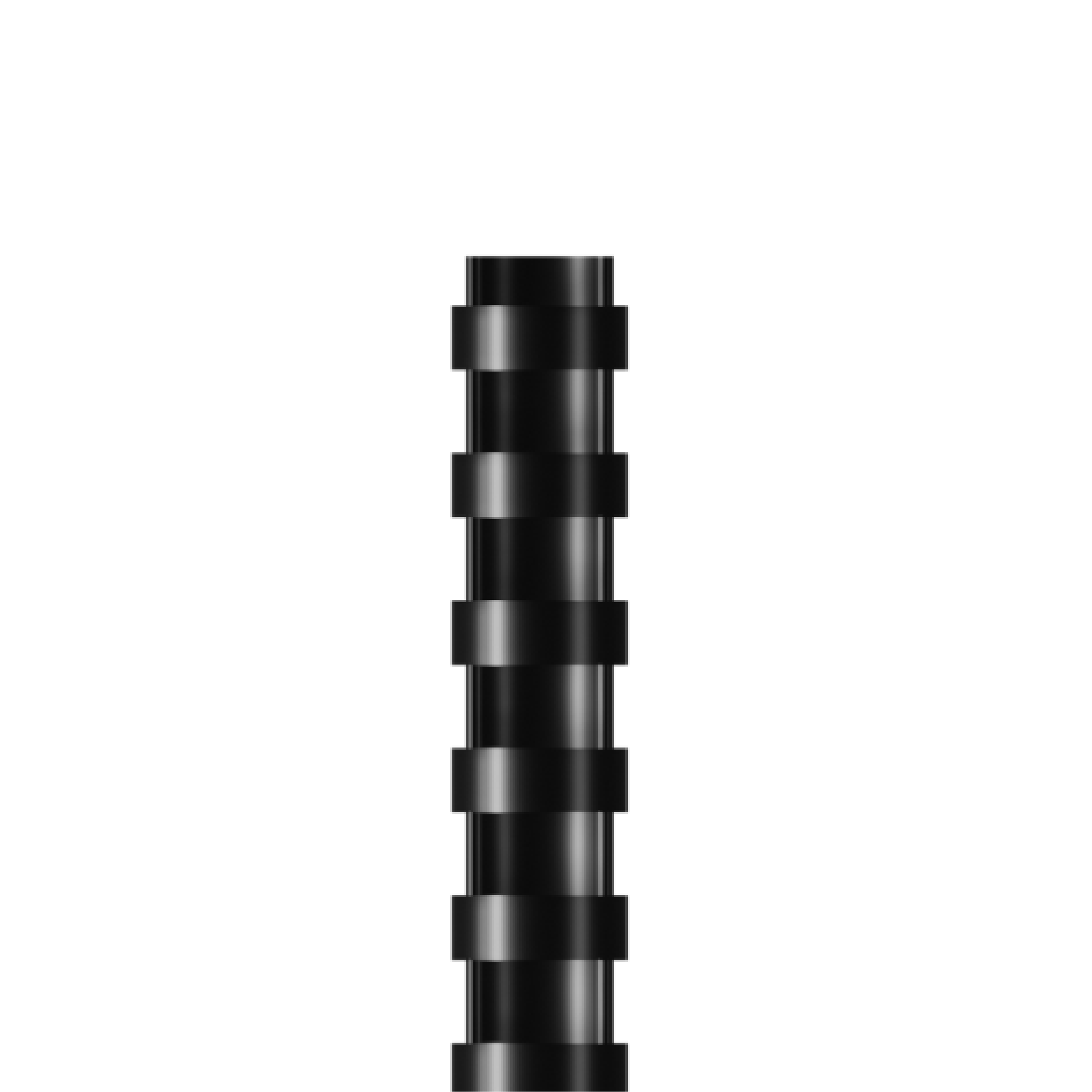 RAADO 16mm Plastic Spiral Binding Comb, Black