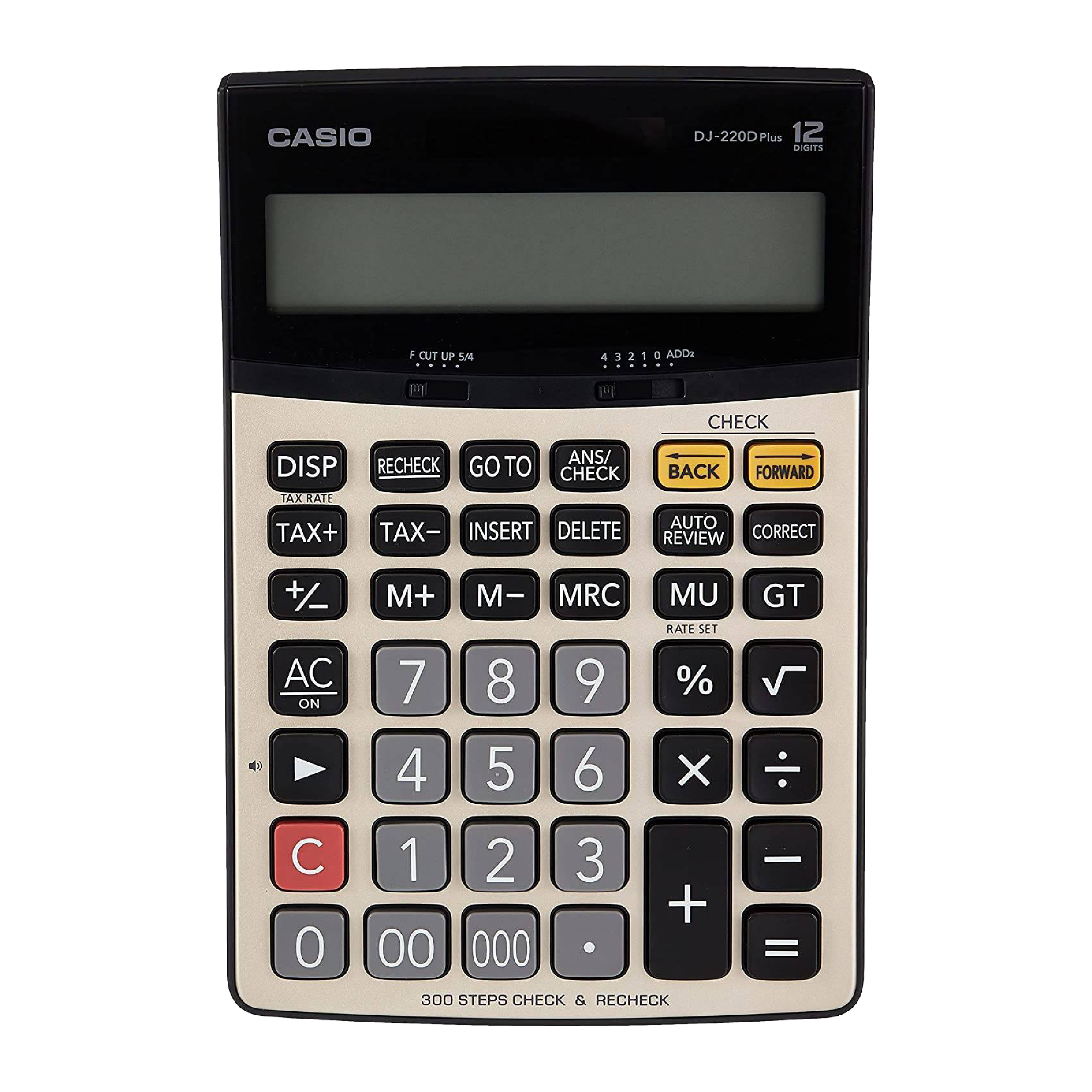 Casio 12-Digit Calculator, Desktop Type (DJ-220D Plus)