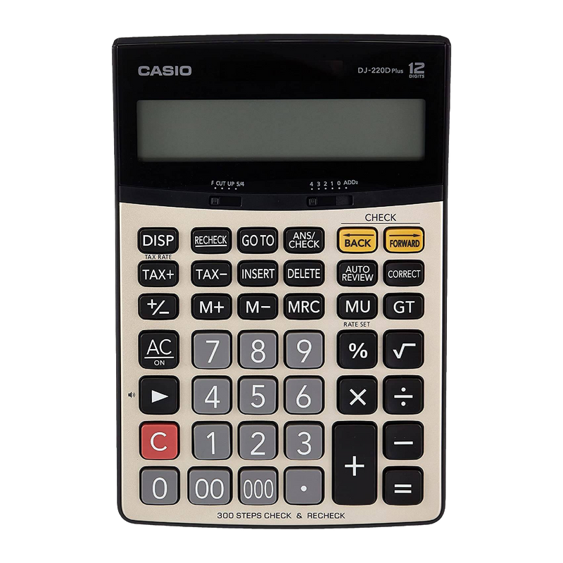Casio 12-Digit Calculator, Desktop Type (DJ-220D Plus)