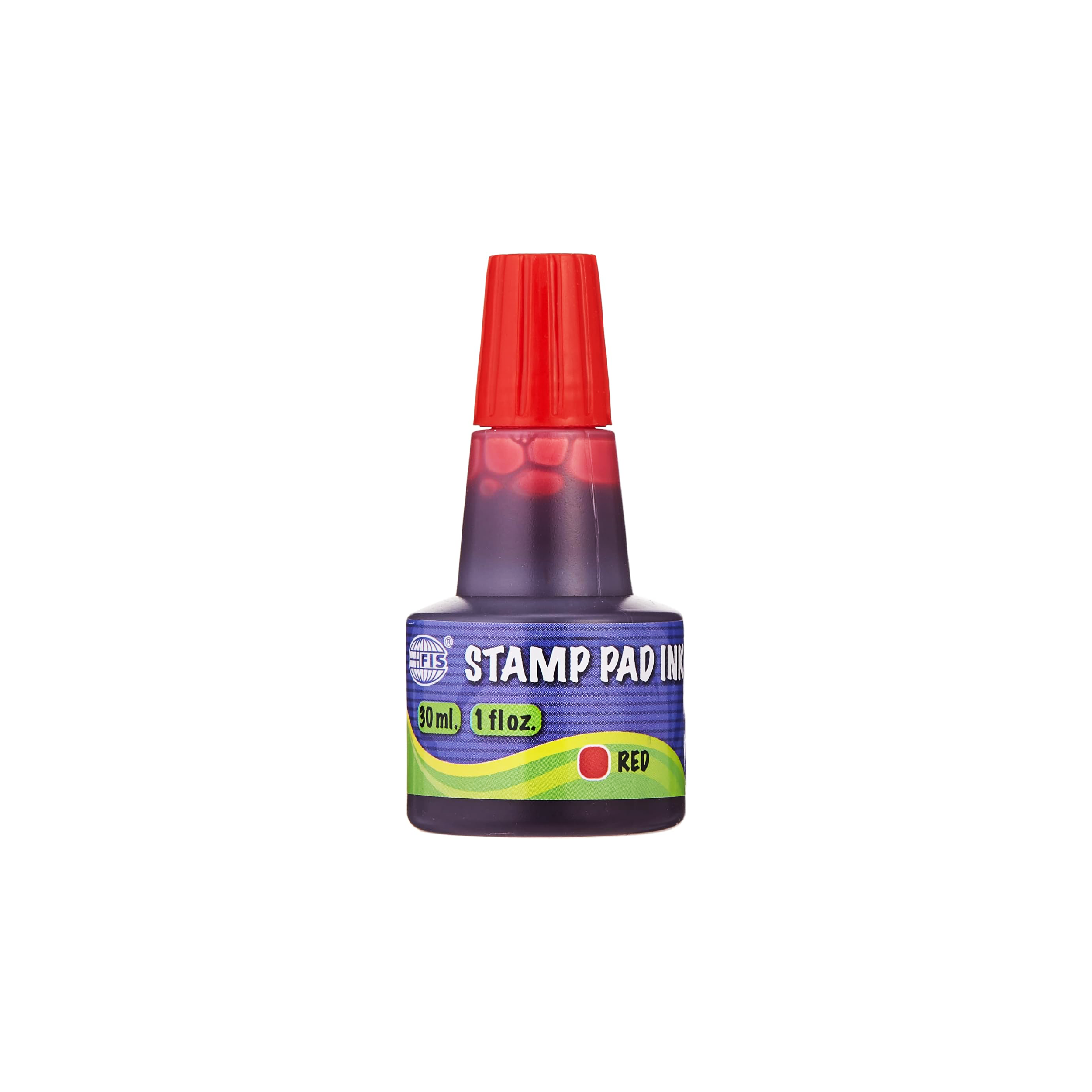 FIS Stamp Pad Ink, 30ml, Red (FSIK030RE)
