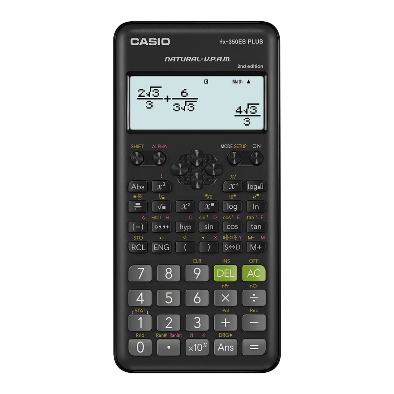 Casio Scientific Calculator, Non Programmable (fx-350ES PLUS-2)