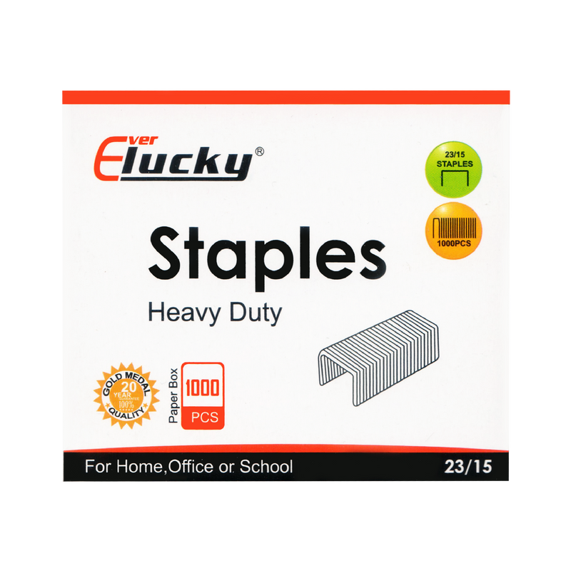 Everlucky Staples, 1000/Box (No.23/15)