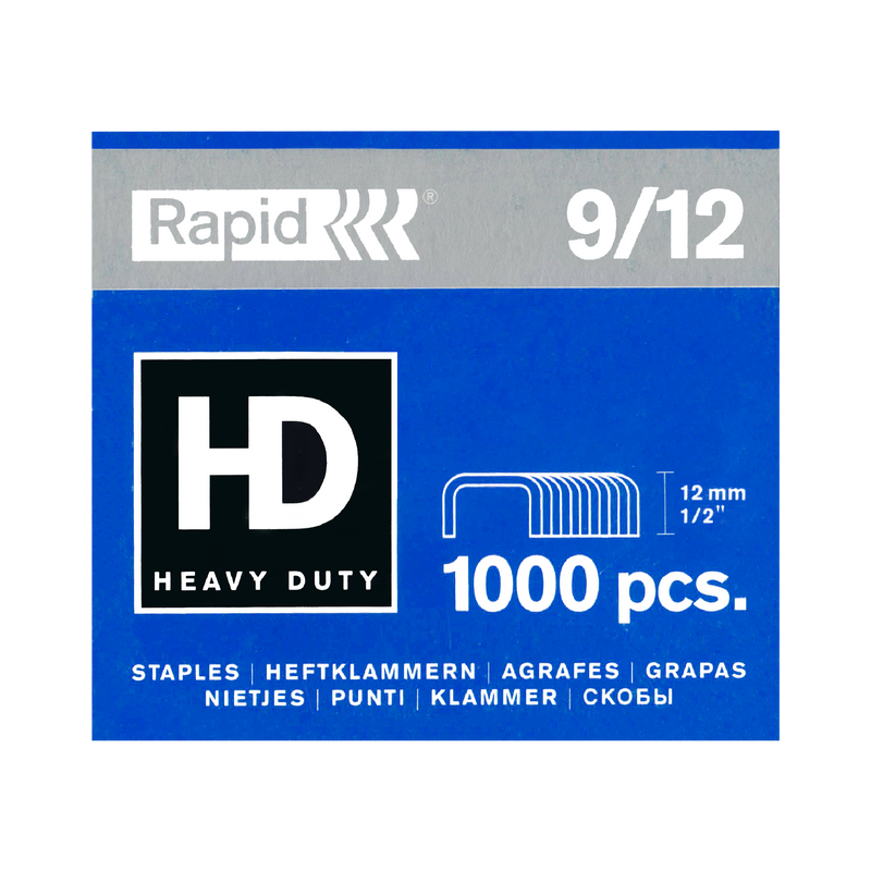 Rapid Staples, 1000/Box (No.9/12)