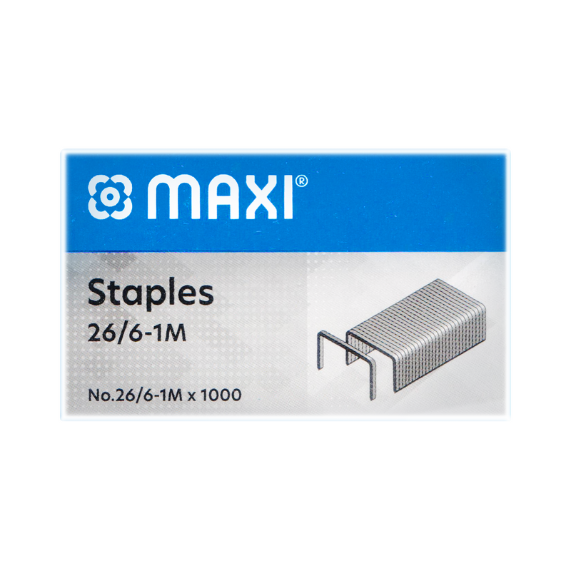 Maxi Staples, 1000/Box (No.26/6-1M)