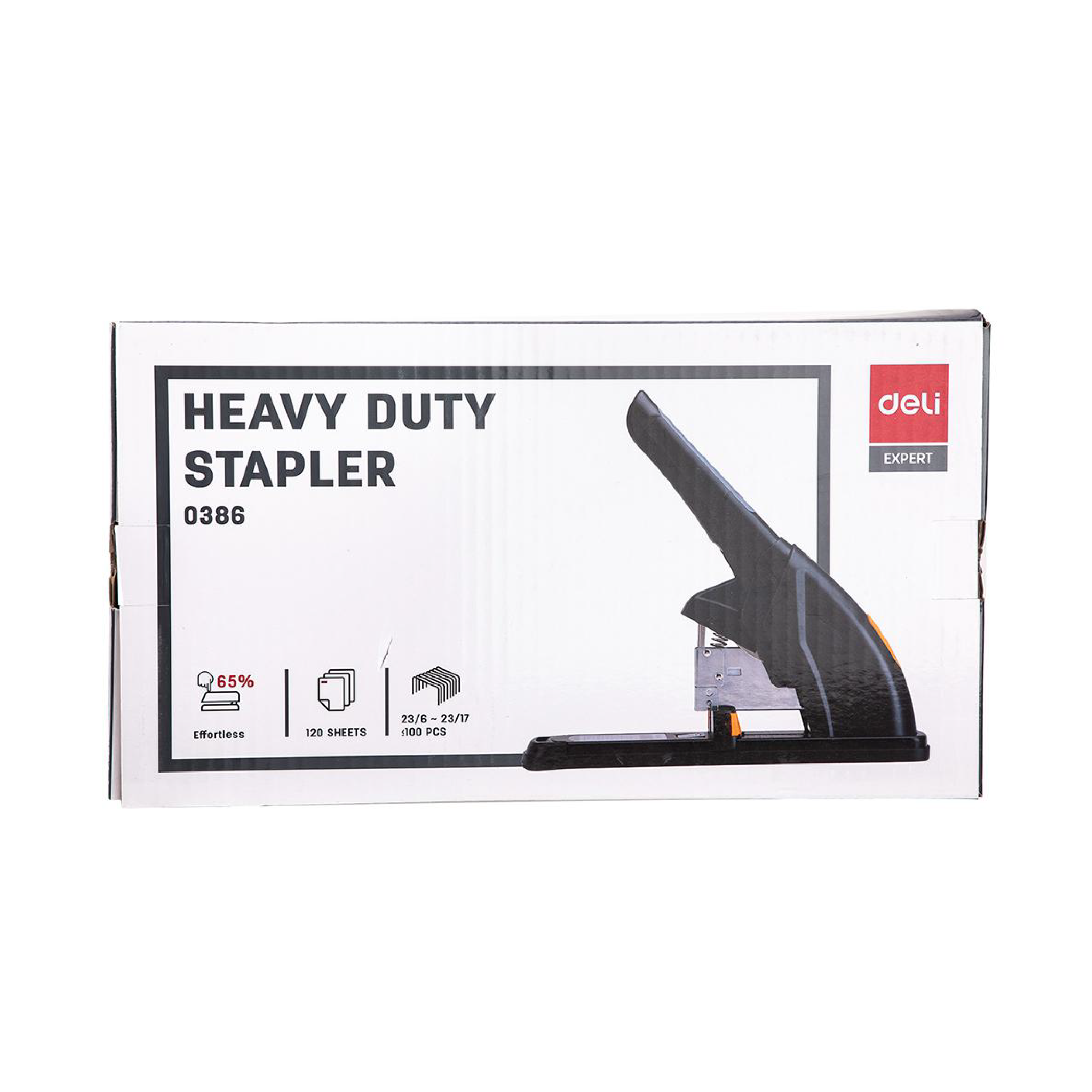 deli Heavy Duty Stapler, 120 Sheet Capacity (0386)