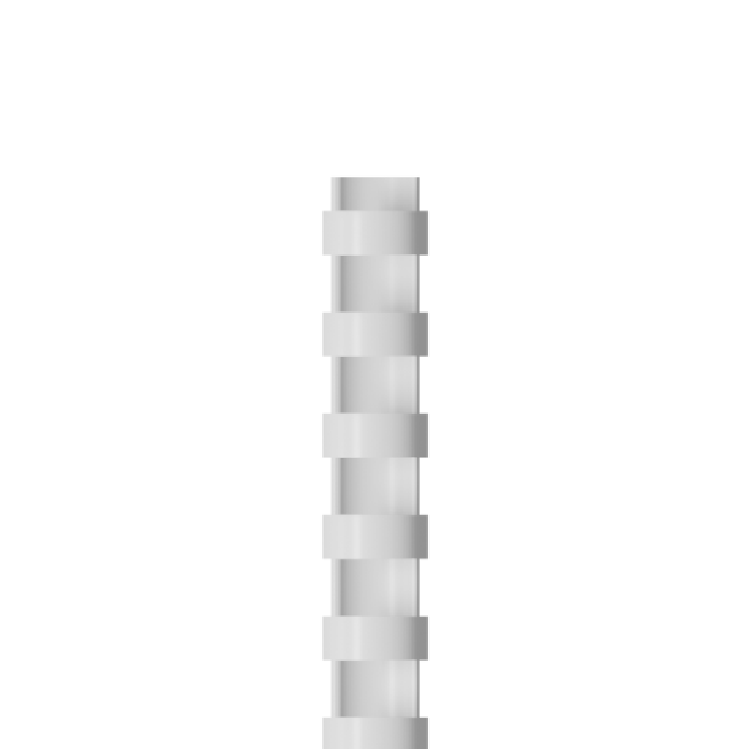RAADO 14mm Plastic Spiral Binding Comb, White