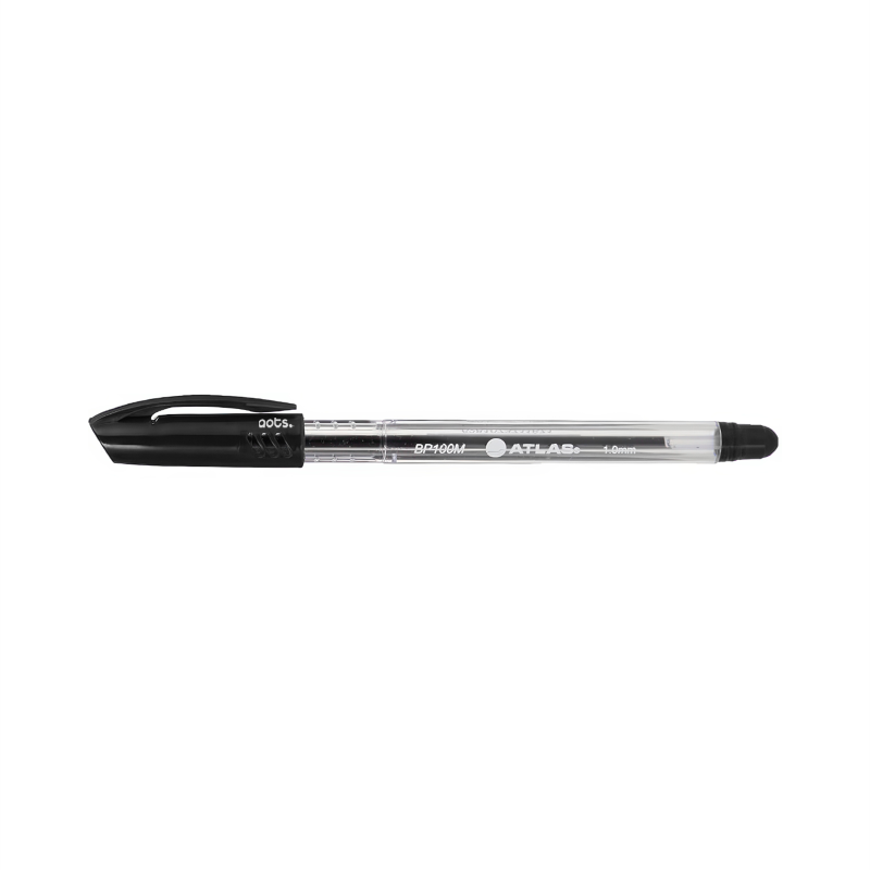 Atlas BP100F Ballpoint Pen in Black Color available in Pack of 50