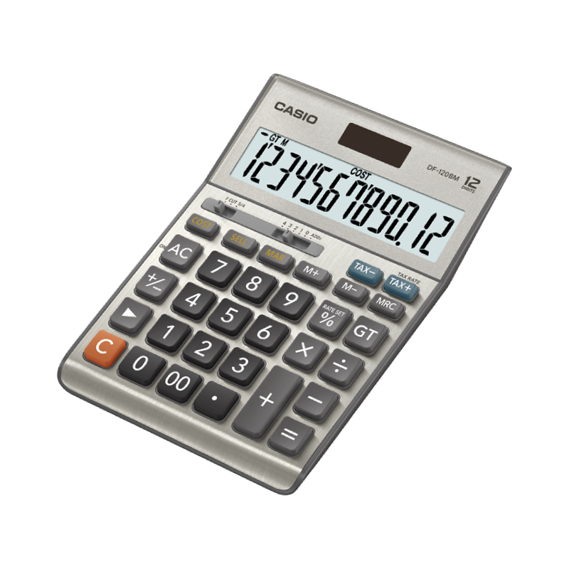 Casio 12-Digit Calculator, Desktop Type (DF-120BM)