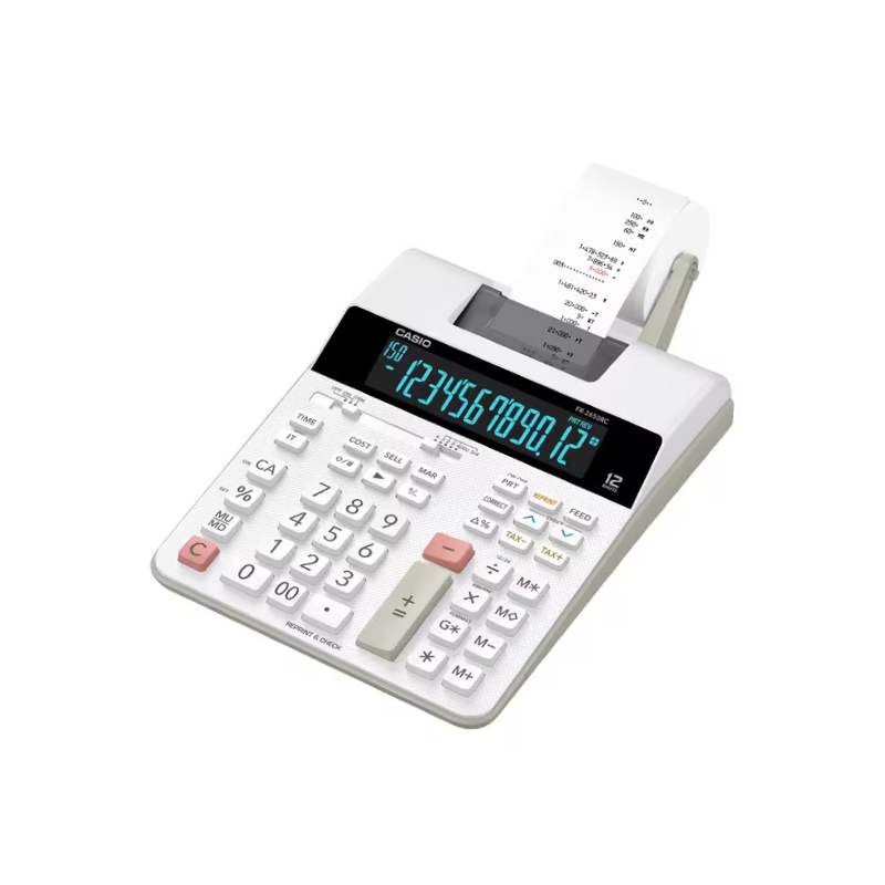 Casio 12-Digit Printing Calculator, Desktop Type (FR-2650RC)