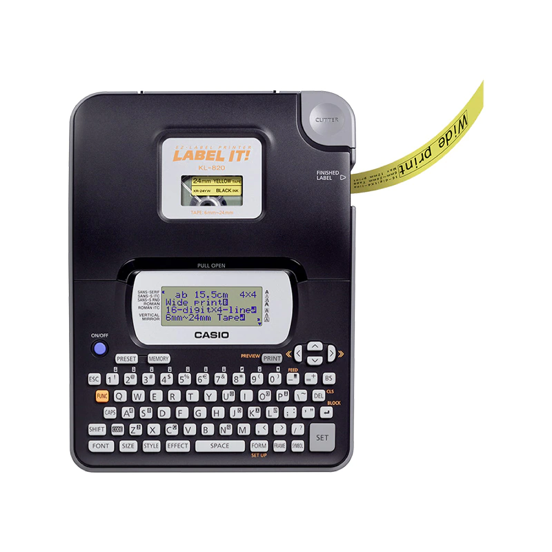 Casio Label It Sticker Casio LABEL IT! Label Printer (KL-820)