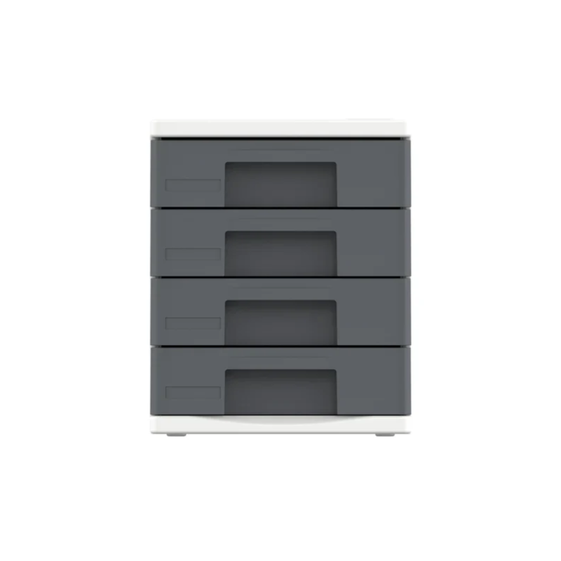 Cosmoplast 4 Tiers File Cabinet, A4 Drawers, L 34cm x W 26.5cm x H 32cm, Dark Grey (IFHHST560)