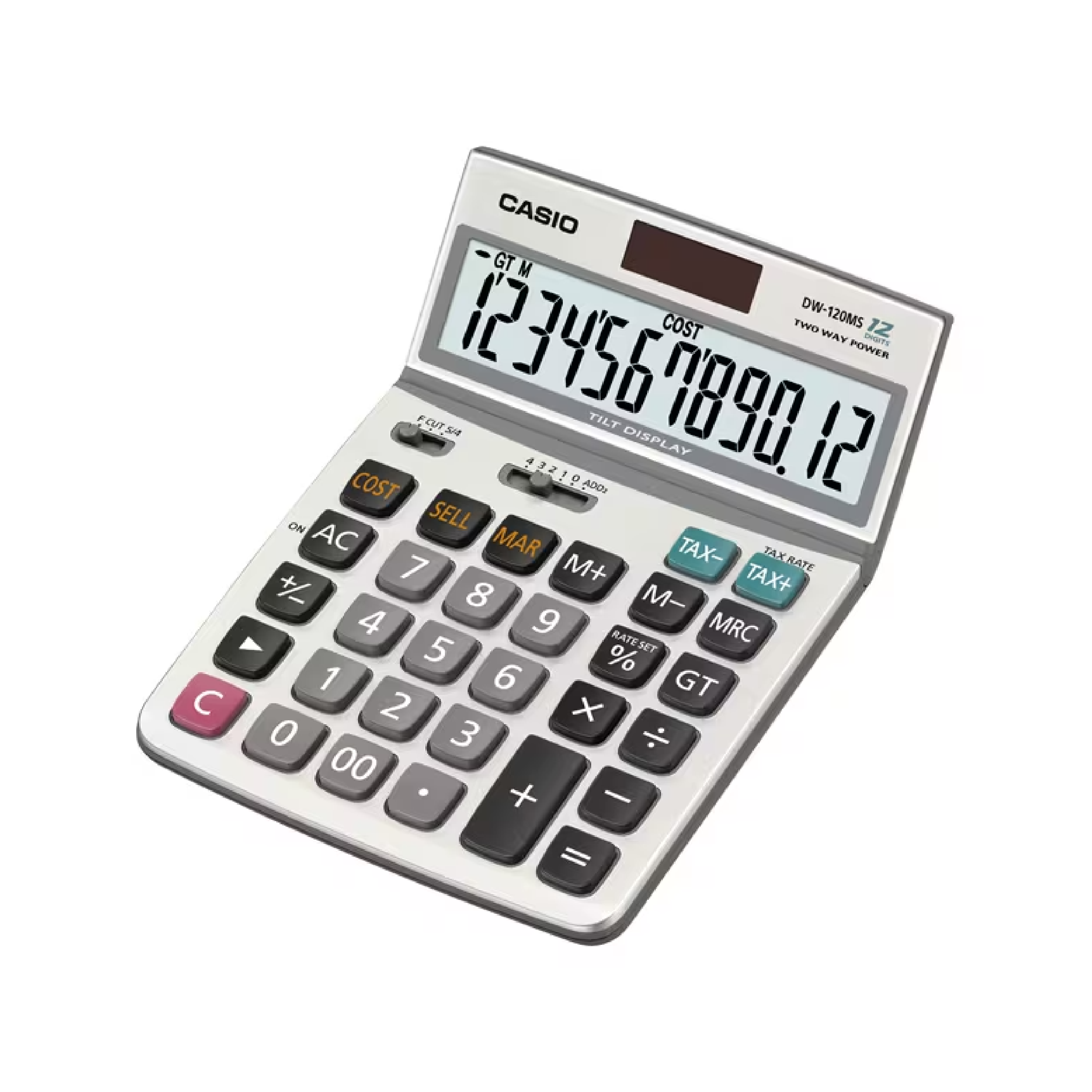 Casio 12-Digit Calculator, Desktop Type (DW-120MS)